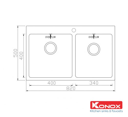 Chậu rửa bát Topmount Sink Unico 8250